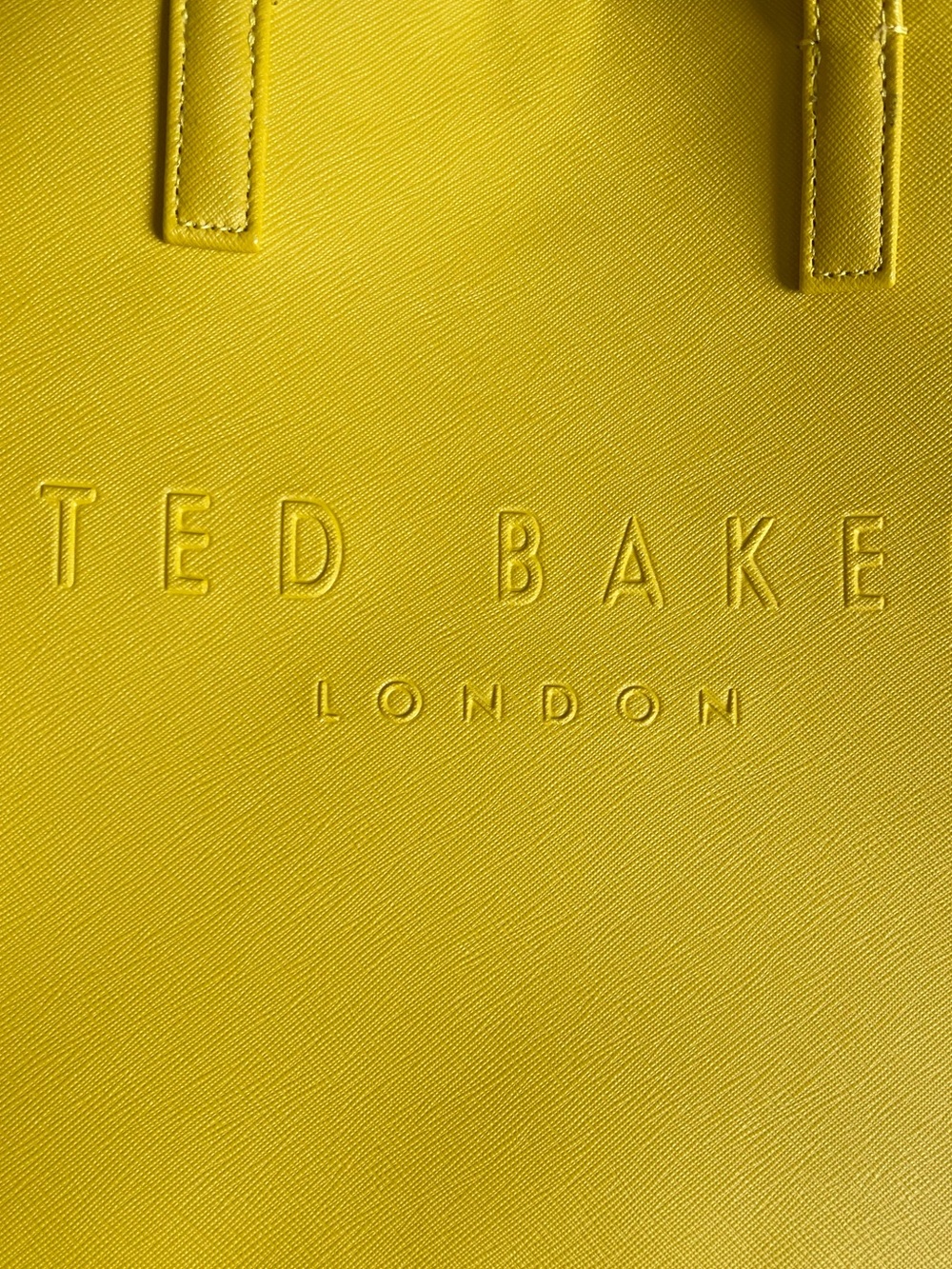 Ted Baker Bright Yellow Embossed Logo Tote